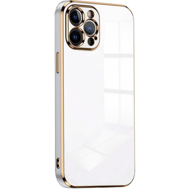 Bodycell Gold Plated - Θήκη Σιλικόνης Apple iPhone 13 Pro - White