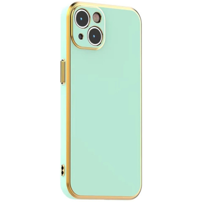 Bodycell Gold Plated - Θήκη Σιλικόνης Apple iPhone 14 Plus - Mint Green