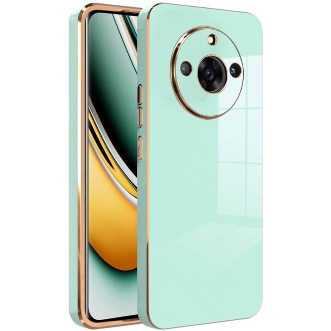 Bodycell Gold Plated - Θήκη Σιλικόνης Realme 11 Pro / 11 Pro Plus - Mint Green 