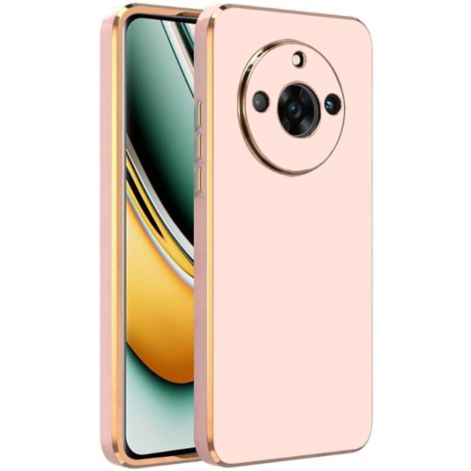 Bodycell Gold Plated - Θήκη Σιλικόνης Realme 11 Pro / 11 Pro Plus - Pink