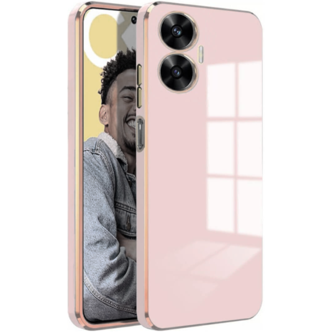 Bodycell Gold Plated - Θήκη Σιλικόνης Realme C55 - Pink
