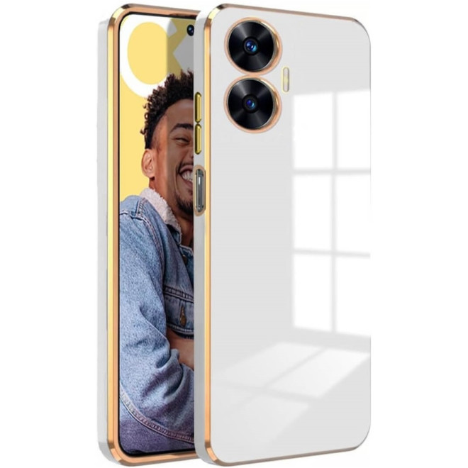 Bodycell Gold Plated - Θήκη Σιλικόνης Realme C55 - White