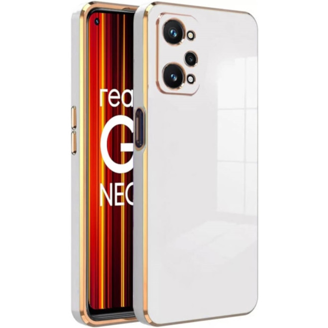 Bodycell Gold Plated - Θήκη Σιλικόνης Realme GT Neo 2 - White