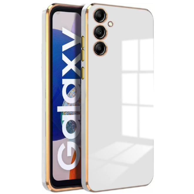 Bodycell Gold Plated - Θήκη Σιλικόνης Samsung Galaxy A13 5G - White