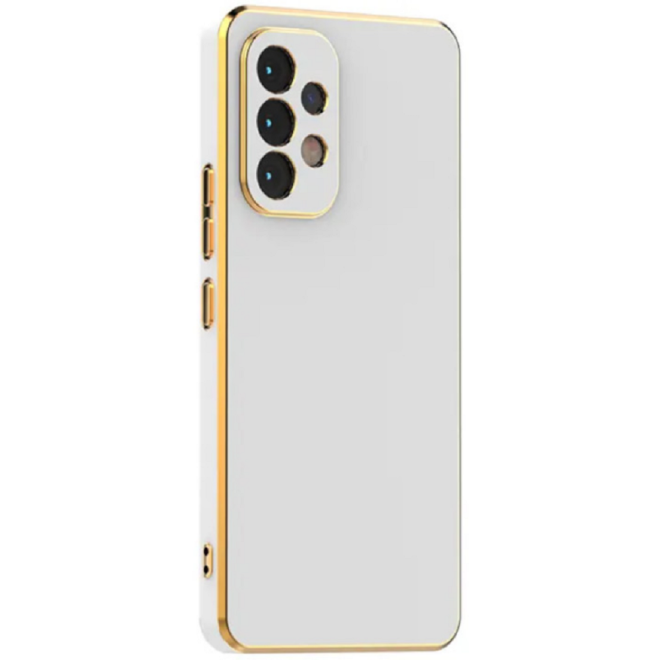 Bodycell Gold Plated - Θήκη Σιλικόνης Samsung Galaxy A72 - White
