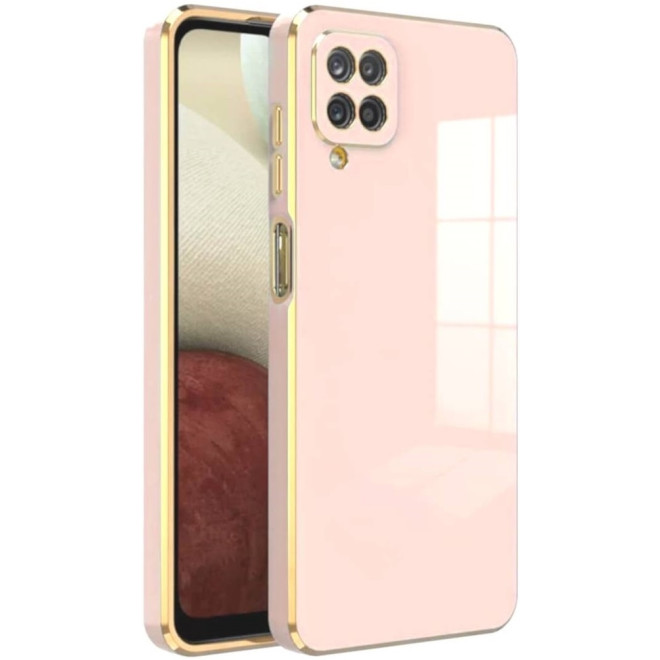 Bodycell Gold Plated - Θήκη Σιλικόνης Samsung Galaxy A12 - Pink
