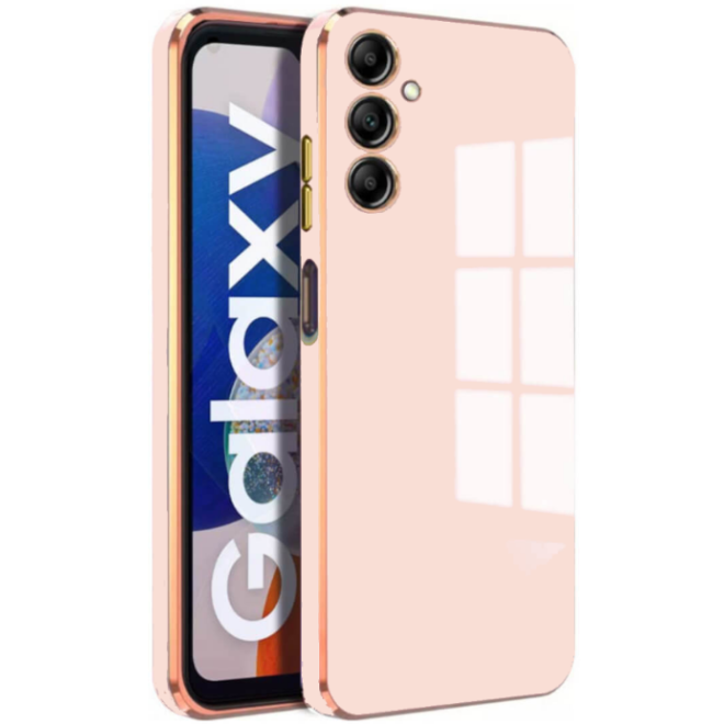 Bodycell Gold Plated - Θήκη Σιλικόνης Samsung Galaxy A14 - Pink