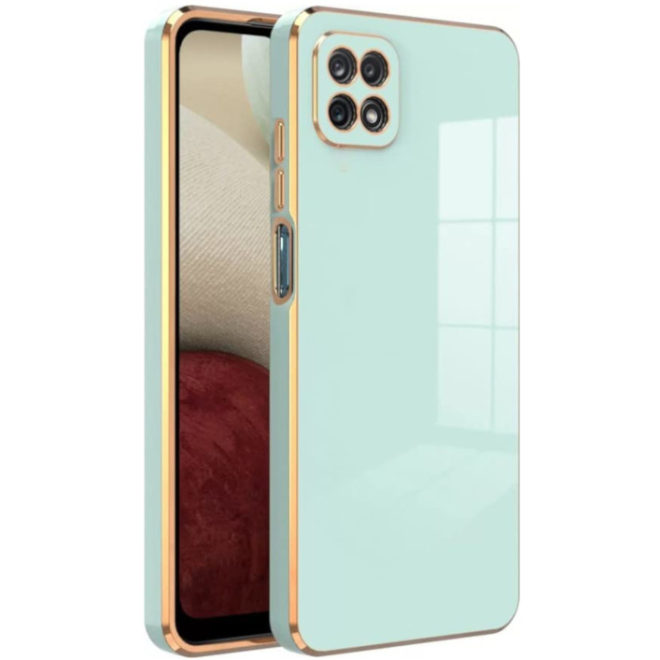 Bodycell Gold Plated - Θήκη Σιλικόνης Samsung Galaxy A22 5G - Mint Green