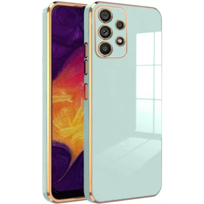 Bodycell Gold Plated - Θήκη Σιλικόνης Samsung Galaxy A53 5G - Mint Green