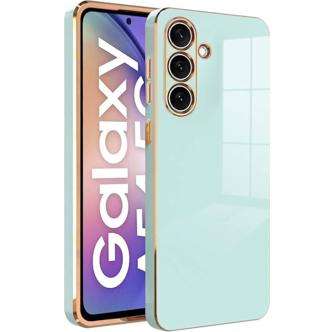 Bodycell Gold Plated - Θήκη Σιλικόνης Samsung Galaxy A54 - Mint Green