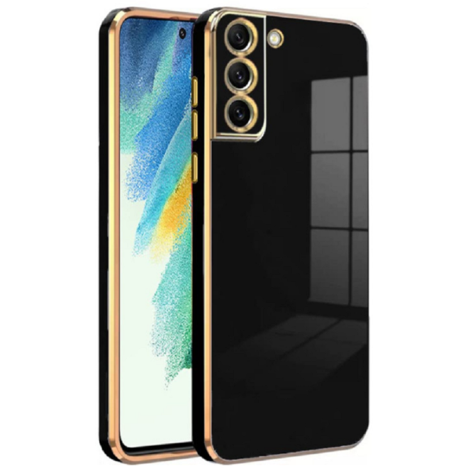 Bodycell Gold Plated - Θήκη Σιλικόνης Samsung Galaxy S21 FE 5G - Black