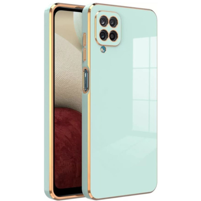 Bodycell Gold Plated - Θήκη Σιλικόνης Samsung Galaxy A22 4G - Mint Green