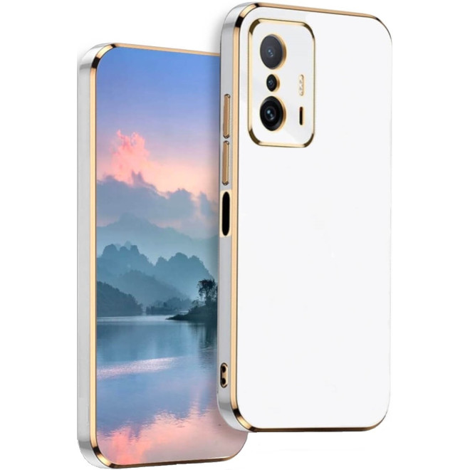 Bodycell Gold Plated - Θήκη Σιλικόνης Xiaomi 11T / 11T Pro - White