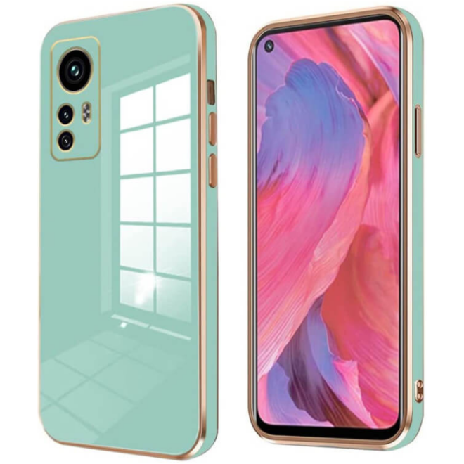 Bodycell Gold Plated - Θήκη Σιλικόνης Xiaomi 12 / 12X - Mint Green