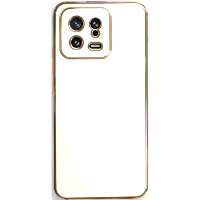 Bodycell Gold Plated - Θήκη Σιλικόνης Xiaomi 13 - White