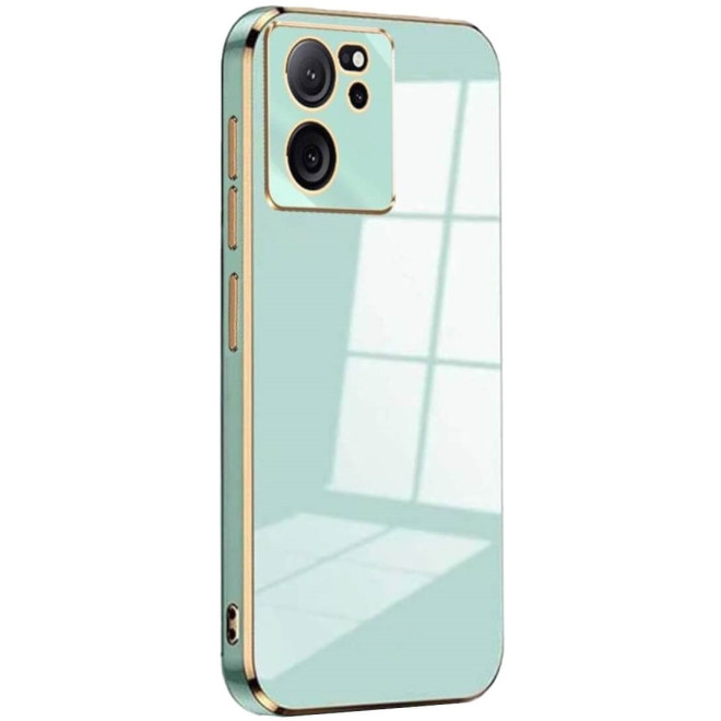 Bodycell Gold Plated - Θήκη Σιλικόνης Xiaomi 13T / 13T Pro / Redmi K60 Ultra - Mint Green