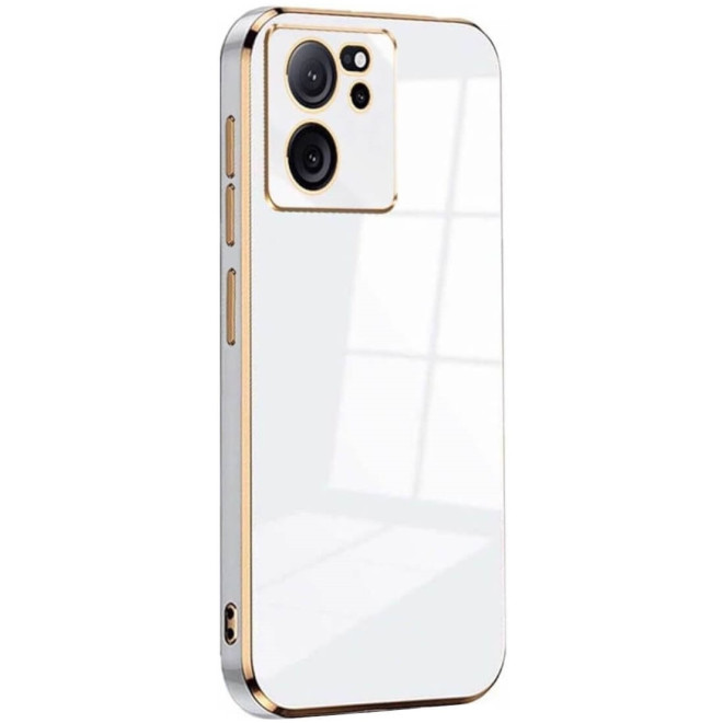 Bodycell Gold Plated - Θήκη Σιλικόνης Xiaomi 13T / 13T Pro / Redmi K60 Ultra - White