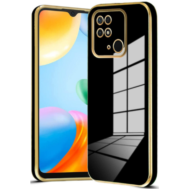 Bodycell Gold Plated - Θήκη Σιλικόνης Xiaomi Redmi 10C - Black 