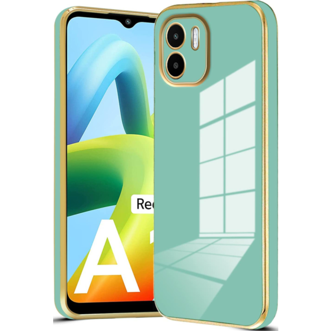 Bodycell Gold Plated - Θήκη Σιλικόνης Xiaomi Redmi A1 - Mint Green