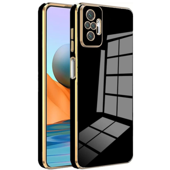 Bodycell Gold Plated - Θήκη Σιλικόνης Xiaomi Redmi Note 10 Pro - Black