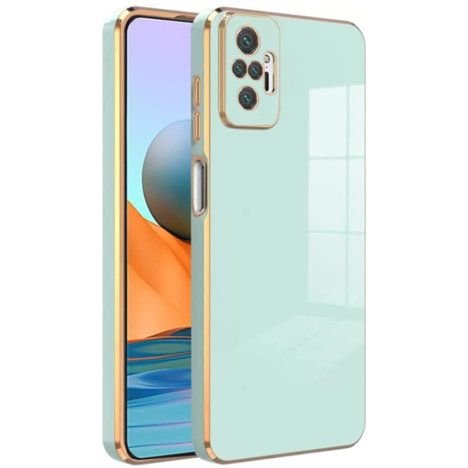 Bodycell Gold Plated - Θήκη Σιλικόνης Xiaomi Redmi Note 10 Pro - Mint Green