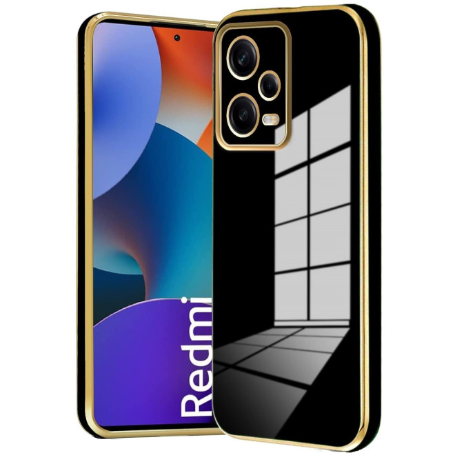 Bodycell Gold Plated - Θήκη Σιλικόνης Xiaomi Redmi Note 12 Pro 5G - Black