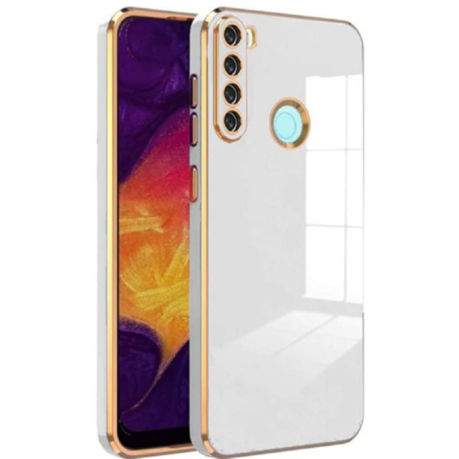 Bodycell Gold Plated - Θήκη Σιλικόνης Xiaomi Redmi Note 8 / Note 8 2021 - White
