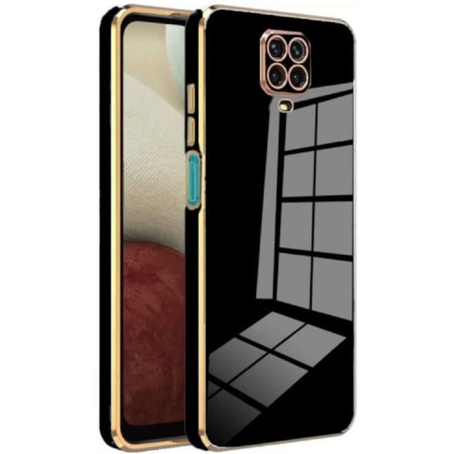 Bodycell Gold Plated - Θήκη Σιλικόνης Xiaomi Redmi Note 9S / 9 Pro / 9 Pro Max - Black