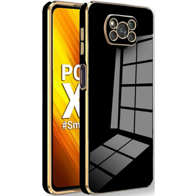 Bodycell Gold Plated - Θήκη Σιλικόνης Xiaomi Poco X3 / X3 Pro / X3 NFC - Black