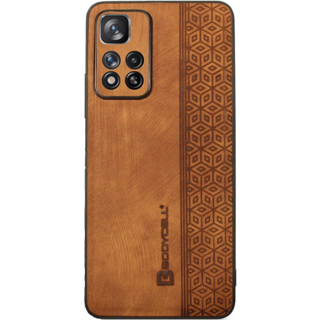 Bodycell Pattern Leather - Σκληρή Θήκη Xiaomi Redmi Note 11 Pro Plus 5G - Brown