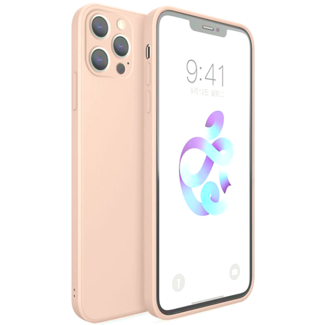 Bodycell Square Liquid Θήκη Σιλικόνης - Apple iPhone 13 Pro - Pink