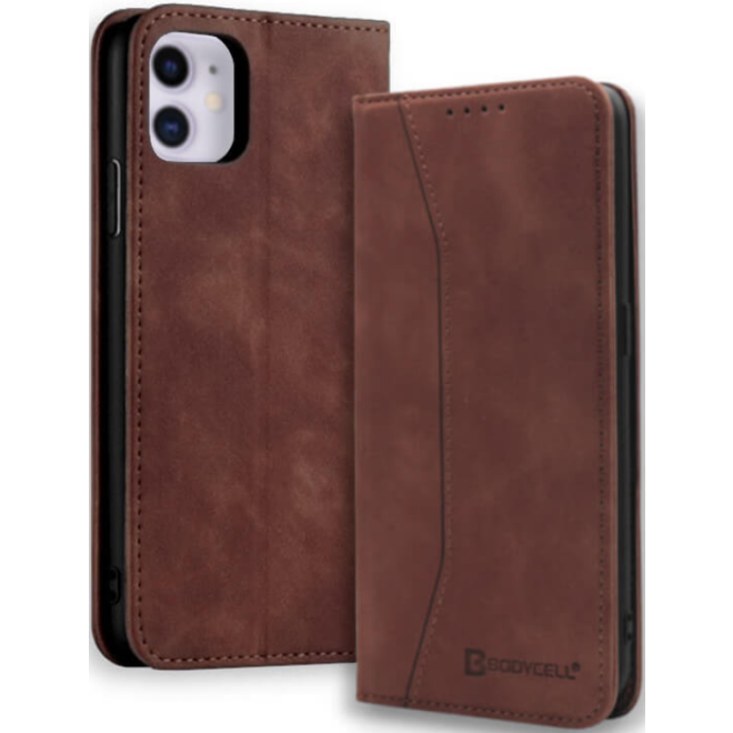 Bodycell Θήκη - Πορτοφόλι Apple iPhone 11 - Dark Brown