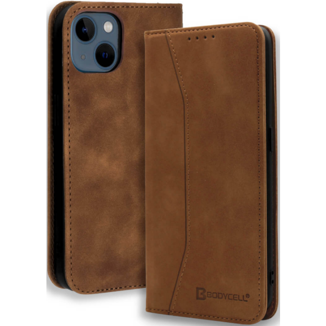 Bodycell Θήκη - Πορτοφόλι Apple iPhone 13 mini - Brown