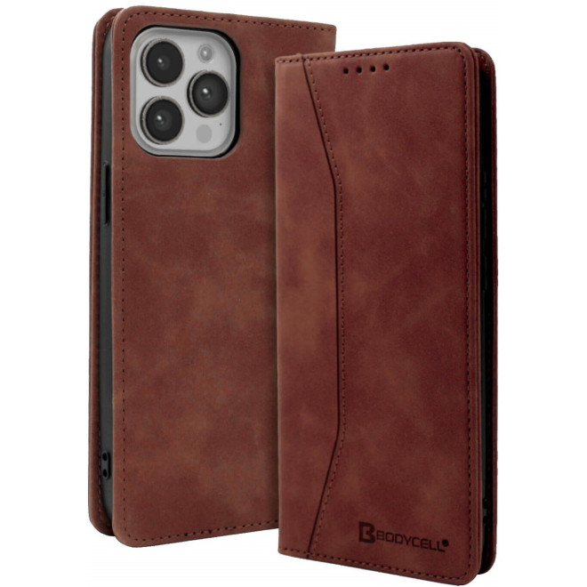 Bodycell Θήκη - Πορτοφόλι Apple iPhone 13 Pro Max - Dark Brown