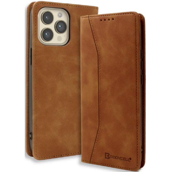 Bodycell Θήκη - Πορτοφόλι Apple iPhone 14 Pro - Brown