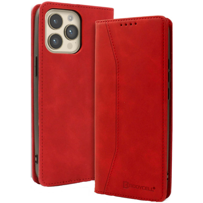 Θήκη Apple iPhone 15 Pro Max - Bodycell Book Case Πορτοφόλι - Red