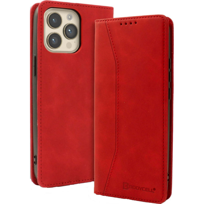 Bodycell Θήκη - Πορτοφόλι Apple iPhone 15 Pro - Red Bodycell Θήκη - Πορτοφόλι Apple iPhone 15 Pro - Red