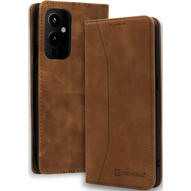 Bodycell Θήκη - Πορτοφόλι OnePlus 9 - Brown