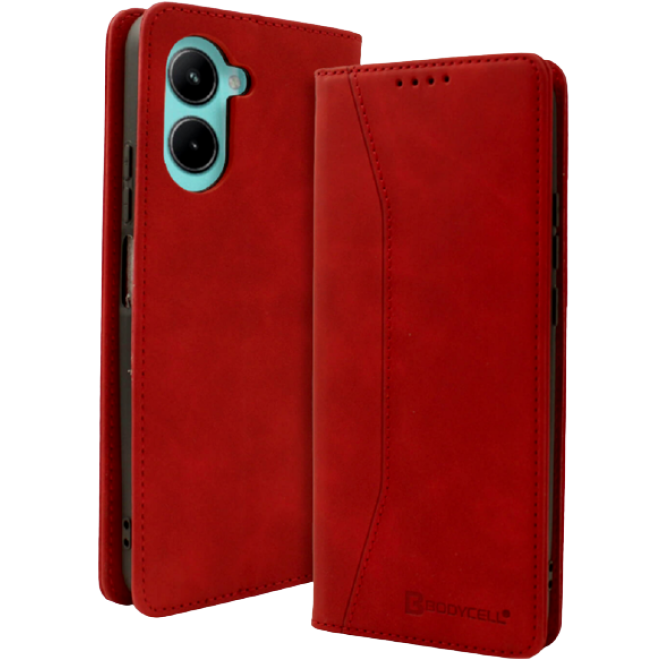 Bodycell Θήκη - Πορτοφόλι Realme C33 - Red