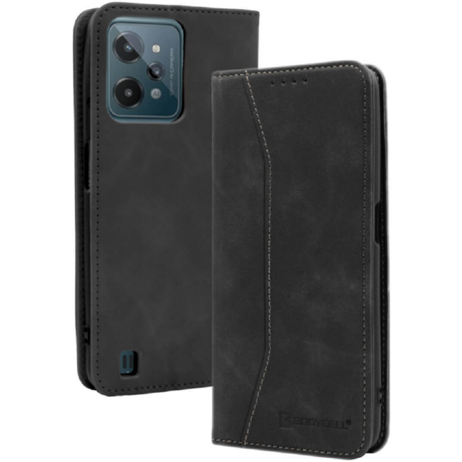 Bodycell Θήκη - Πορτοφόλι Realme C31 - Black