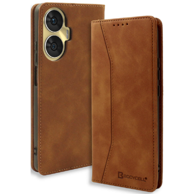 Bodycell Θήκη - Πορτοφόλι Realme C55 - Brown
