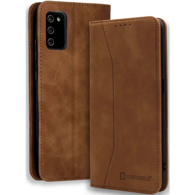 Bodycell Θήκη - Πορτοφόλι Samsung Galaxy A02s - Brown