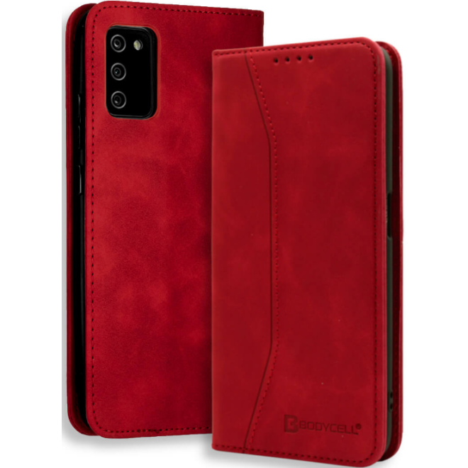 Bodycell Θήκη - Πορτοφόλι Samsung Galaxy A02s - Red