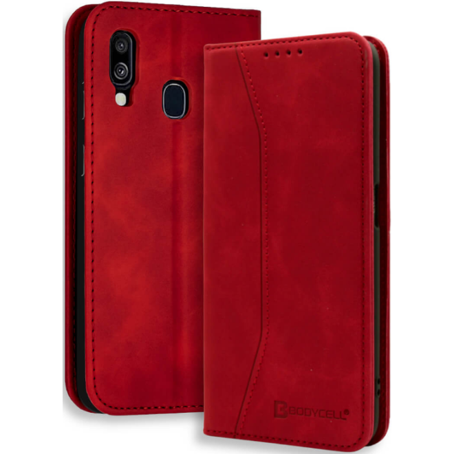 Bodycell Θήκη - Πορτοφόλι Samsung Galaxy A40 - Red