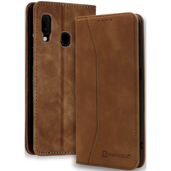 Bodycell Θήκη - Πορτοφόλι Samsung Galaxy A20e - Brown