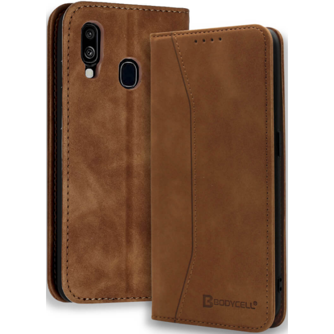 Bodycell Θήκη - Πορτοφόλι Samsung Galaxy A40 - Brown