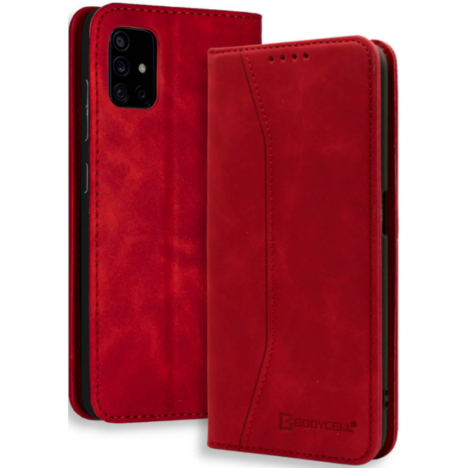 Bodycell Θήκη - Πορτοφόλι Samsung Galaxy A51 - Red