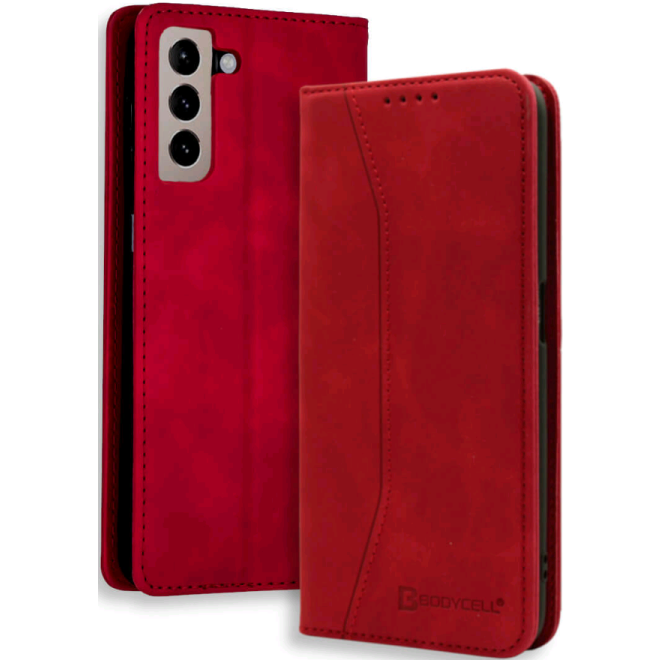 Bodycell Θήκη - Πορτοφόλι Samsung Galaxy S21 Plus 5G - Red