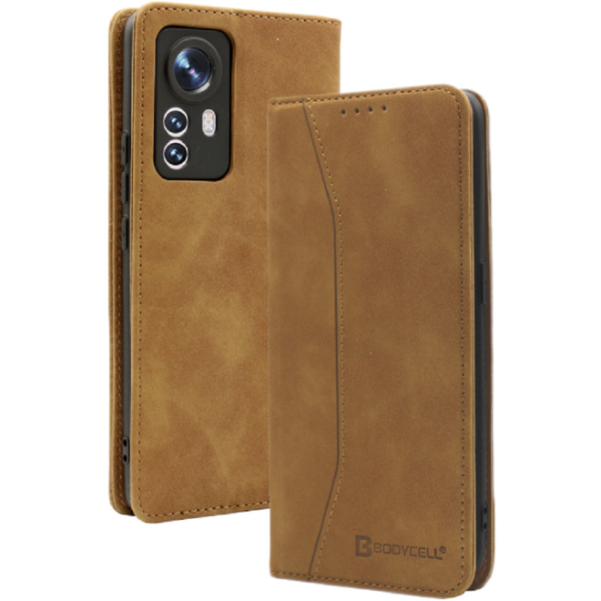 Bodycell Θήκη - Πορτοφόλι Xiaomi 12 Pro 5G - Brown