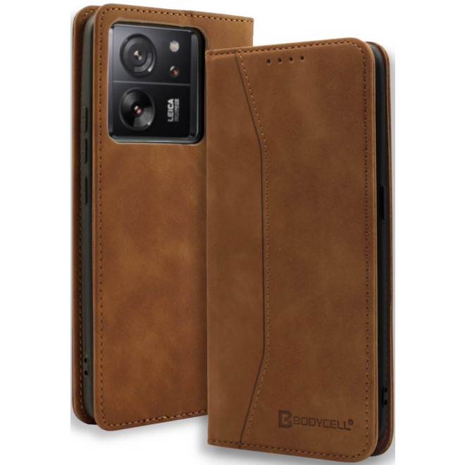 Bodycell Θήκη - Πορτοφόλι Xiaomi 13T / 13T Pro - Brown